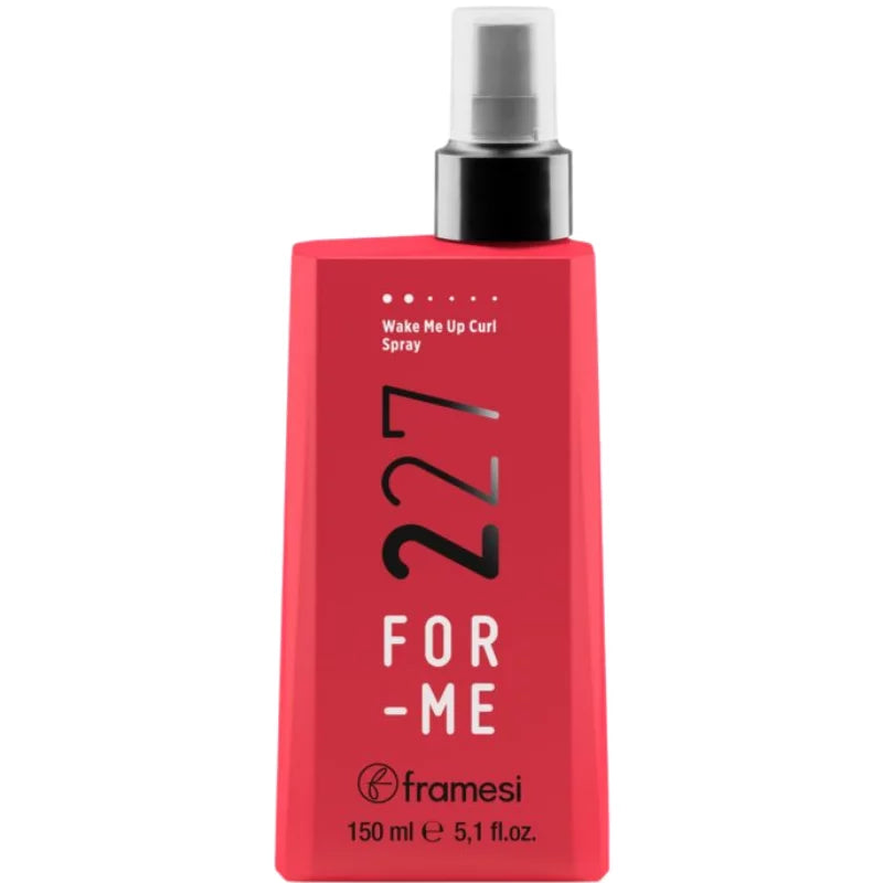 Framesi For-Me 227 Wake Me Up Curl Spray 150ml – reimprospatare bucle intre spalari cu alge Wakame si pantenol. Hidratare, volum si definire fara silicon. Par cret.