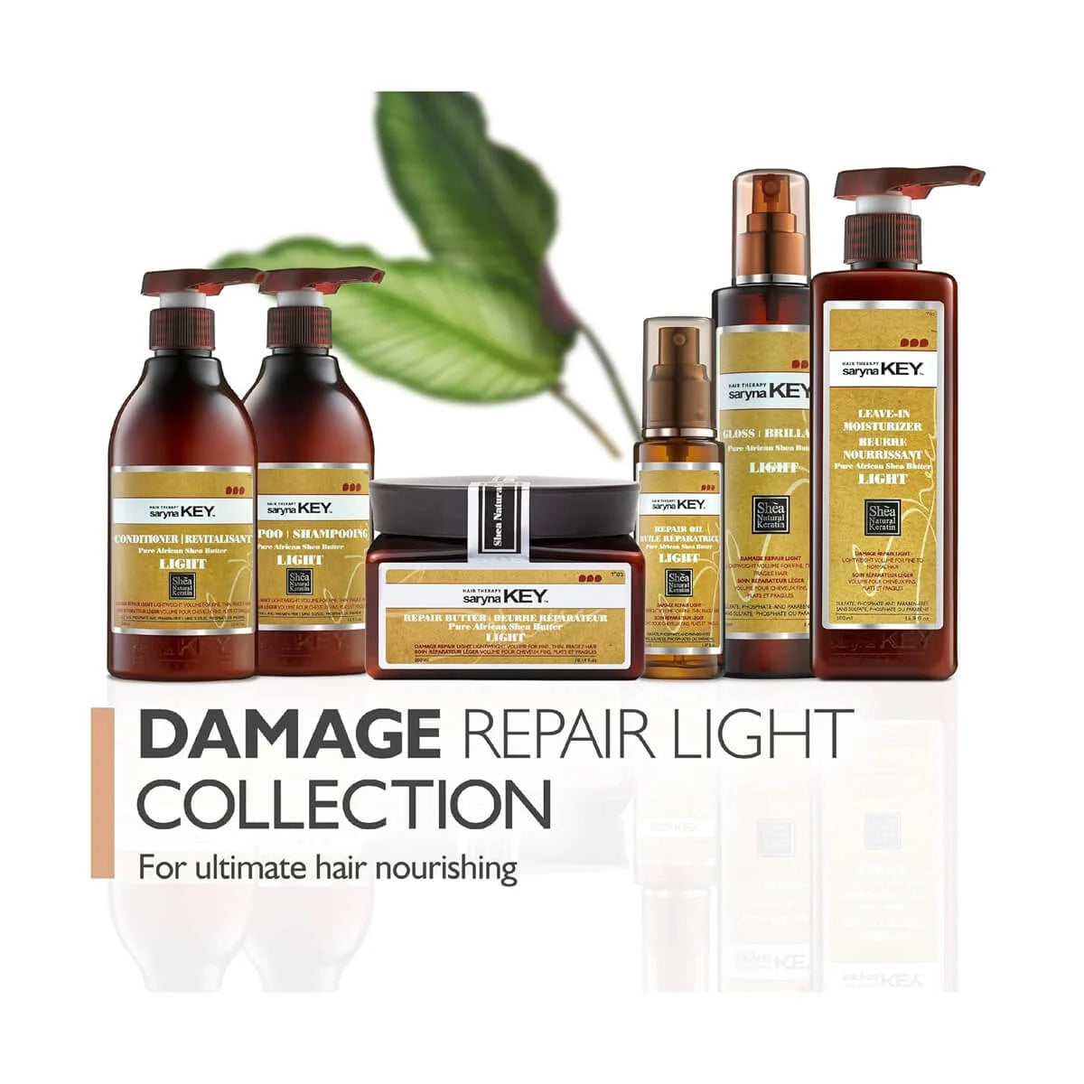 Saryna Key Damage Repair Light Collection – gama completa sampon, balsam, masca, ulei si leave-in pentru par fin, fragil si degradat, cu unt de shea african