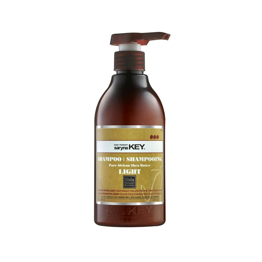 Saryna Key Damage Repair Light Shampoo cu unt de shea african pur si keratina pentru par fin, subtire si fragil. Volum, hidratare si protectie culoare. 300ml.