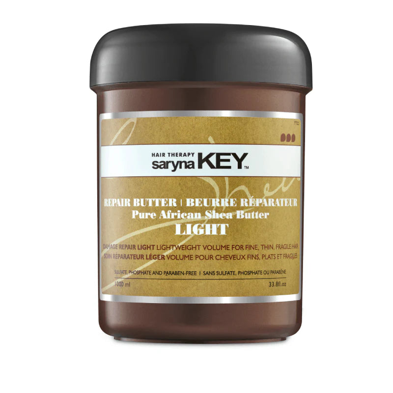 Saryna Key Damage Repair Light Repair Butter cu unt de shea african pur si keratina pentru par fin, subtire si fragil. Volum, hidratare si reparare. 1000ml.