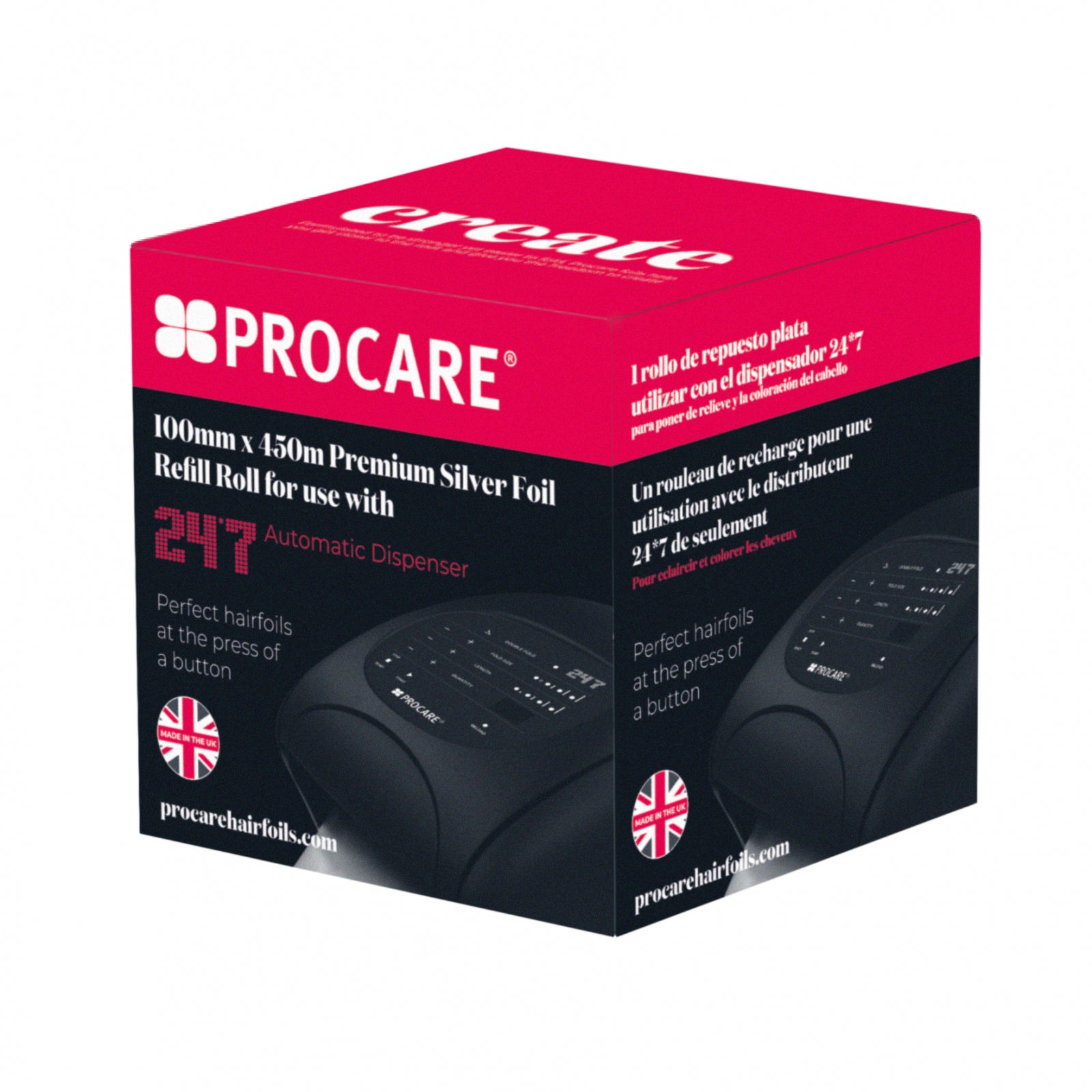 100MM X 450M PROCARE 24*7 FOLII ALUMINIU ROLĂ