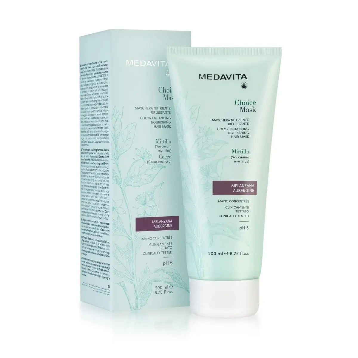 Mască de Păr Colorantă Aubergine (Violet) 200ml