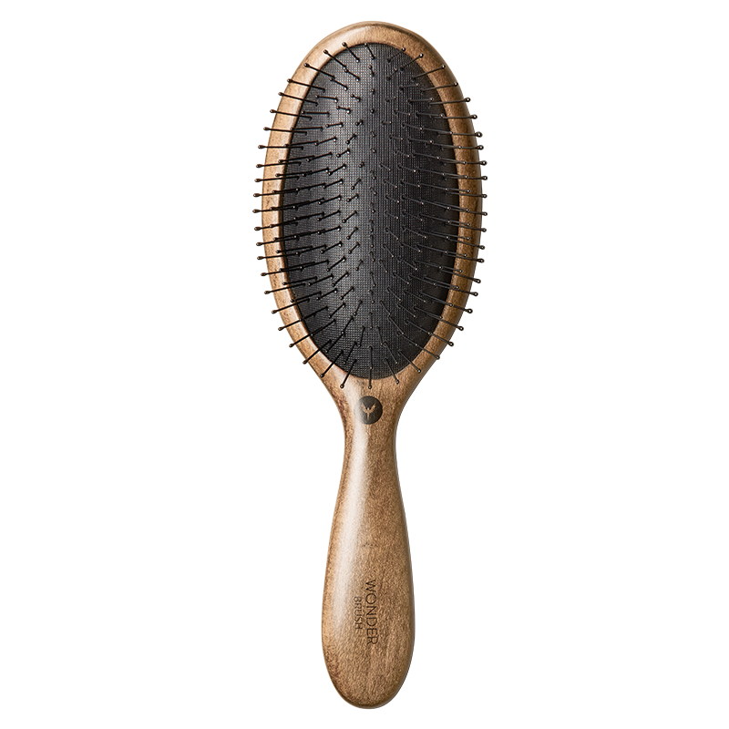 Perie de păr Wonder Brush HH Simonsen - lemn inchis