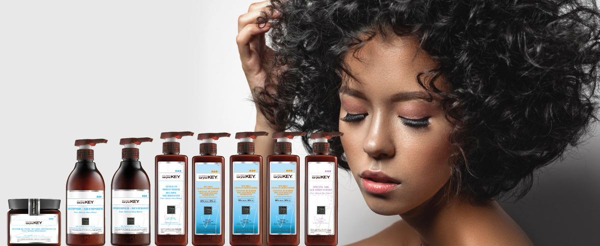 Saryna Key gama completa Curl Control – sampon, balsam, masca si unt de shea pentru par cret si ondulat, bucle definite si hidratate
