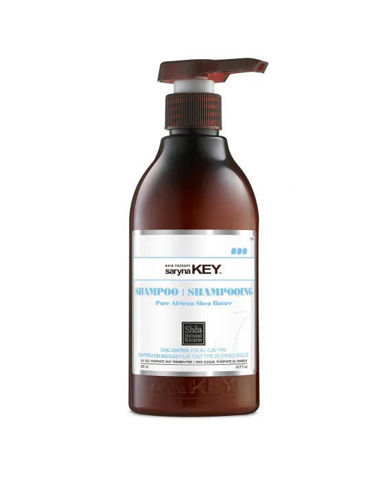 Saryna Key Curl Control Shampoo cu unt de shea african si keratina pentru par cret si ondulat. Bucle definite, elastice si moi. Fara SLS. 300ml.
