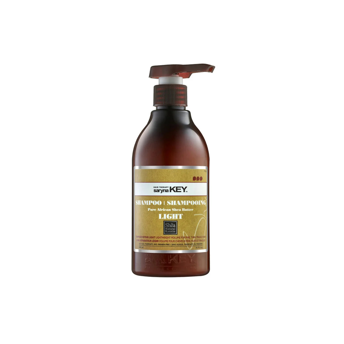 Saryna Key Damage Repair Light Sampon Pure African Shea Butter 300ml – sampon reparator pentru par fin, fragil si degradat, fara sulfati si parabeni
