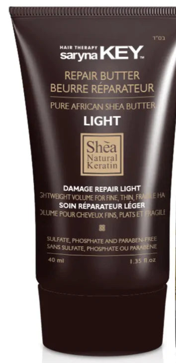 Saryna Key Damage Repair Light Repair Butter cu unt de shea african pur si keratina pentru par fin, subtire si fragil. Volum, hidratare si reparare. 40ml.
