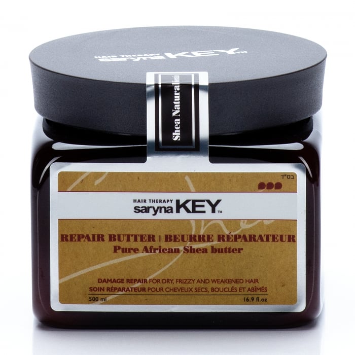 Saryna Key Damage Repair Pure African Shea Butter cu vitamine A, E, F si keratina pentru par deteriorat si gros. Repara, hidrateaza si protejeaza culoarea. 500ml.
