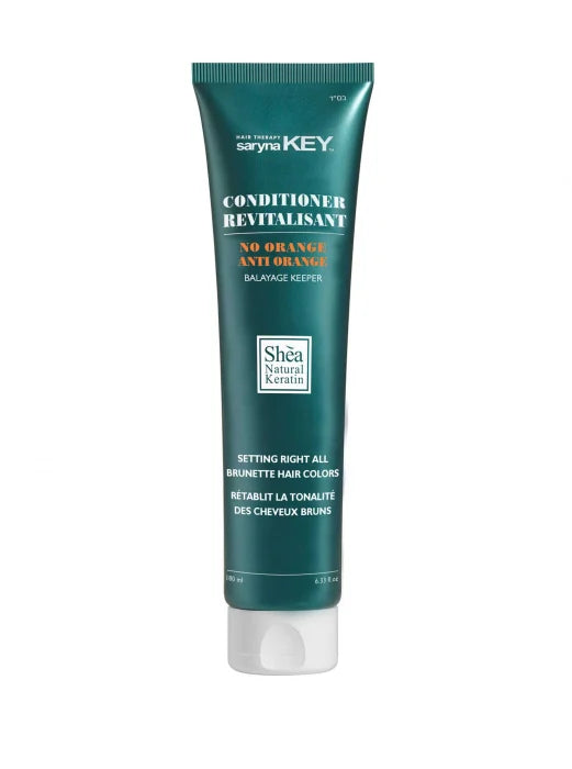 Saryna Key No Orange Conditioner Balayage Keeper cu pigmenti albastri si unt de shea african. Neutralizeaza tonurile calde pentru par brunet, blond si decolorat. 180ml.
