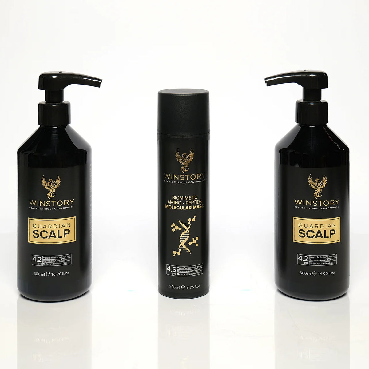Winstory Biomimetic Amino-Peptide Molecular Mask 200ml si Guardian Scalp 500ml – gama completa tratamente profesionale pentru par si scalp
