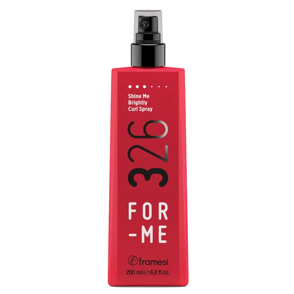 Framesi for-me 326 Shine Me Brightly Curl Spray 200ml – definire bucle, rezistenta la umiditate si stralucire intensa. Cu extract Wakame si glicerina.
