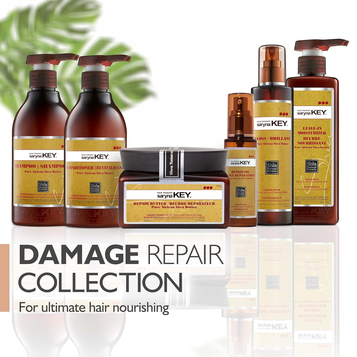 Saryna Key Damage Repair Collection Gamă Completă Tratament Păr Deteriorat cu Unt de Shea African